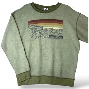 Zion Canyon National Park Green Women’s Sweater Size L Inside-Out look COZY
B1